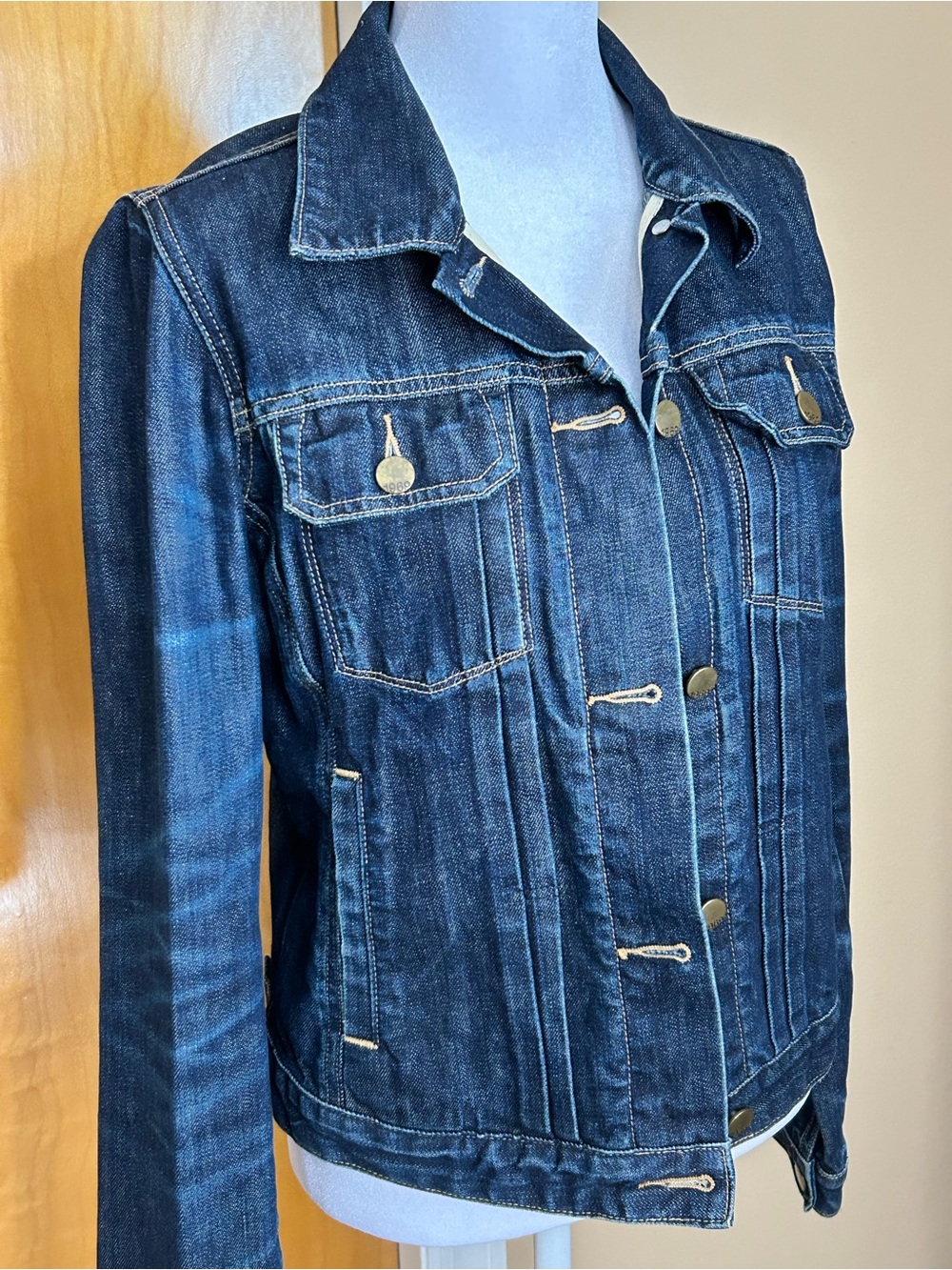GAP Dark Blue Denim Jacket with Button Front